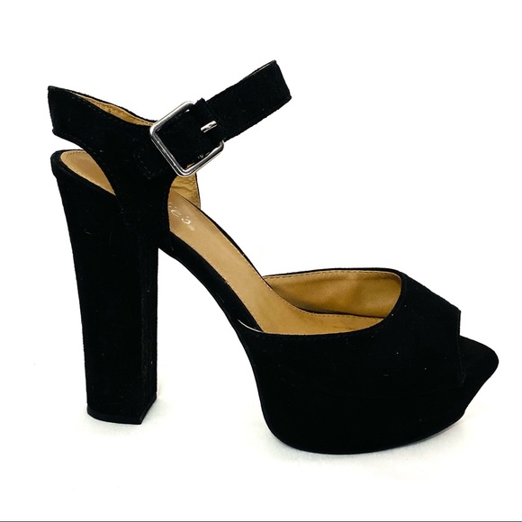 Candie's Shoes Candies Womans Platform Heel Size 6 Black 4 Inch